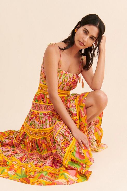 FARM Rio Dresses & Skirts - Farm Rio Mixed Fruits Paradise Midi Dress